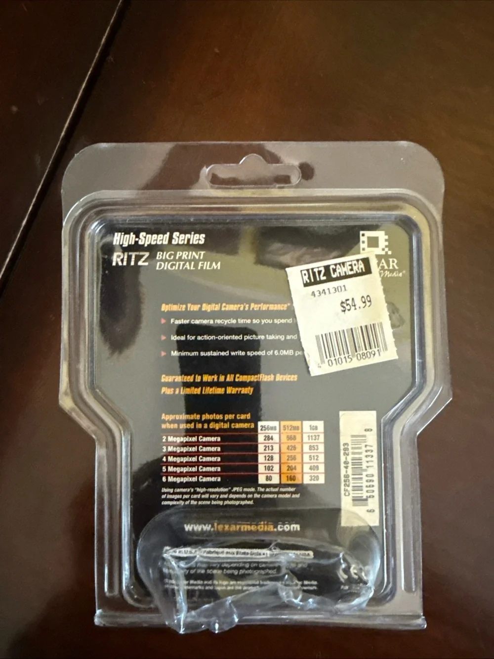 Ritz CompactFlash 256MB Memory Card - Black (High-Speed Series)